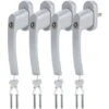 Randaco Poignée De Fenêtre Verrouillable Poignée De Fenêtre En Aluminium Poignée De Fenêtre De Sécurité Avec Serrure Gris 4X