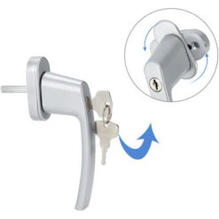 Randaco Poignée De Fenêtre Verrouillable Poignée De Fenêtre En Aluminium Poignée De Fenêtre De Sécurité Avec Serrure Gris 4X -Promos Matériel Boutique 95849594 3