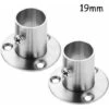 2 Pièces Support De Tube Rond En Acier Inoxydable, Ensemble De Bride De Tige, Support De Tige De Garde-robe, Support De Tige De Tringle à Vêtements, Support D'extrémité De Tige De Direction Avec Vis