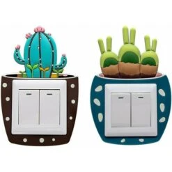 Autocollants Pour Interrupteur - Motif Cactus - Décoration Murale,(5Pcs,Multicolore) 8 Autocollants Pour Interrupteur - Motif Cactus - Décoration Murale,(5Pcs,Multicolore) -Promos Matériel Boutique 95885289 4