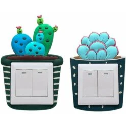 Autocollants Pour Interrupteur - Motif Cactus - Décoration Murale,(5Pcs,Multicolore) 9 Autocollants Pour Interrupteur - Motif Cactus - Décoration Murale,(5Pcs,Multicolore) -Promos Matériel Boutique 95885289 5