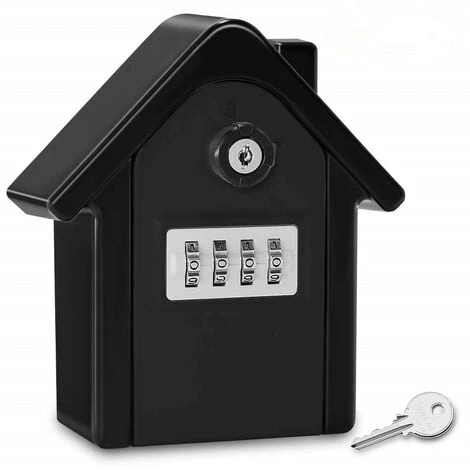 Boite A Cle Securisee Mural Boite A Clé Avec Code Numérique & Clés D'urgence, Grand Key Safe Box Format Coffre A Clef Extérieur Pour Maison, Bureau, Usine, Garages (Noir Complet) 1 Boite A Cle Securisee Mural Boite A Clé Avec Code Numérique & Clés D'urgence, Grand Key Safe Box Format Coffre A Clef Extérieur Pour Maison, Bureau, Usine, Garages (Noir Complet)