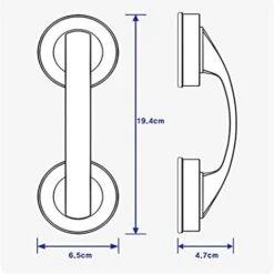 2 Poignées à Ventouses Super Résistantes, Portables, Pour Portes Et Fenêtres En Verre -Promos Matériel Boutique 96011542 5