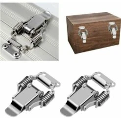 GP 4 Pièces Loquet De Serrage En Acier Inoxydable Loquet De Bote De Verrouillage Levier Fermeture Levier Moraillon De Porte Loquet Bascule Fermoir Ressort Loquet A Bascule -Promos Matériel Boutique 96145241 4