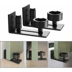 2 Pièces Multifunctional Guide De Plancher Bas De Porte De Grange Rouleau Réglable Guide Au Sol Pour Portes Coulissantes -Promos Matériel Boutique 96170583 3