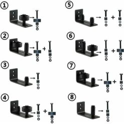 2 Pièces Multifunctional Guide De Plancher Bas De Porte De Grange Rouleau Réglable Guide Au Sol Pour Portes Coulissantes -Promos Matériel Boutique 96170583 4