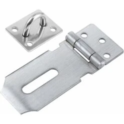 Porte-cadenas　2Pcs Moraillon Résistant Et Agrafe Serrure, Acier Inoxydable Porte Verrous, Porte Fermoir Avec 16Pcs Des Vis, 4 Pouces -Promos Matériel Boutique 96337157 4