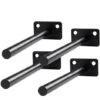Support Pour Etagère Flottante Invisible, Support D'Étagère Invisible En Métal, Support D'Étagère Caché, Support D’ Étagère Caché Robuste,Noir 20cm,2 Trous，4 Pièces