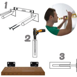 Support Pour Etagère Flottante Invisible, Support D'Étagère Invisible En Métal, Support D'Étagère Caché, Support D’ Étagère Caché Robuste,Noir 20cm,2 Trous,4 Pièces 7 Support Pour Etagère Flottante Invisible, Support D'Étagère Invisible En Métal, Support D'Étagère Caché, Support D’ Étagère Caché Robuste,Noir 20cm,2 Trous,4 Pièces -Promos Matériel Boutique 96715452 3