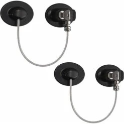2 Pcs Serrures De Fil De Périmètre, Serrure De Porte De Réfrigérateur Sécurité Enfant Super Glue Lock Pour Réfrigérateur Armoire Tiroir Fenêtre Outil De Verrouillage De Porte (Noir) KAEJYIUT