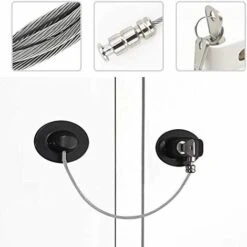 2 Pcs Serrures De Fil De Périmètre, Serrure De Porte De Réfrigérateur Sécurité Enfant Super Glue Lock Pour Réfrigérateur Armoire Tiroir Fenêtre Outil De Verrouillage De Porte (Noir) KAEJYIUT -Promos Matériel Boutique 97012878 3