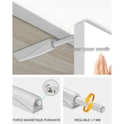 Push To Open Cabinet Aimant De Porte Jiayi 4 Pièces Magnetic Push Open Verrouillage Placard Push Loquet Magnétique Pour Armoire Push To Open Système Rabat De Tiroir KAEJYIUT -Promos Matériel Boutique 97014176 3