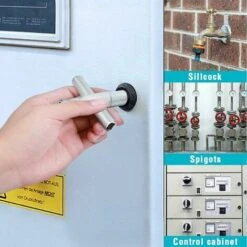 1 Clé De Seuil à 4 Voies En Acier Argenté Pour Robinet De Tuyau -Promos Matériel Boutique 97063961 5