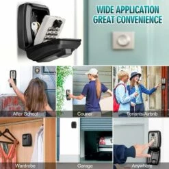 Boite A Clefs Securisee Exterieur, Grande Boitier A Cle Murale Avec Code 12 Chiffres Étanche Antirouille Boite à Clé Sécurisée, Ultra-Robuste Coffre A Clef Digitale Pour Maison Usine Garage -Promos Matériel Boutique 97242795 5