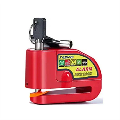 Antivol De Disque De Moto Avec Alarme 110 DB, Alarme Antivol De Disque De Moto Pour Moto/vélo/scooter, 2 Clés, Câble D'alerte De 1,5 M, Batterie De Rechange, Rouge 2 Antivol De Disque De Moto Avec Alarme 110 DB, Alarme Antivol De Disque De Moto Pour Moto/vélo/scooter, 2 Clés, Câble D'alerte De 1,5 M, Batterie De Rechange, Rouge – Image 2