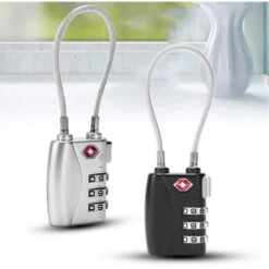 Serrures à Bagages , Cadenas De Sécurité à 3 Chiffres, Cadenas à Combinaison, Code De Verrouillage Pour Les Valises De Voyage Valise Sac De Bagages(argent) -Promos Matériel Boutique 97248294 3