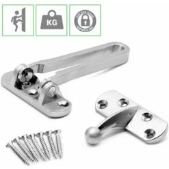 Entrebailleur De Sécurité Porte Acier Fenêtre Garde Verrou Porte D'Entrée Sans Chaîne Loquet De Verrouillage Pour Fenêtre Porte, Empêche L'Entrée Par Effraction(2Pcs,Dessin） -Promos Matériel Boutique 97447306 3