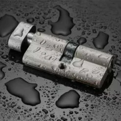 Serrure à Cylindre Européen Tour De Pouce (70mm), Serrure à Cylindre Européen, Antichoc, Anti-perçage, Anti-pick Avec Clé, Haute Sécurité Pour Tous Types De Portes，une Pièce, Argent -Promos Matériel Boutique 97447427 5