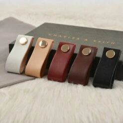 Poignées En Cuir Pour Meubles 6 2 Cm Poignées En Cuir Vintage Faites à La Main Pour Meubles De Cuisine - Salle De Bain - Armoires(café，8Pcs) -Promos Matériel Boutique 97448425 5