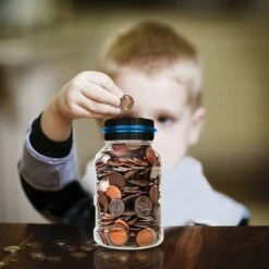 Compteur De Tirelire Numérique, Pot De Comptage Automatique De Pièces, Bote D'économie D'argent, Conteneur De Pot D'économie De Pièces Avec écran LCD Et Grande Capacité Pour Enfants Adultes (1,8 L) -Promos Matériel Boutique 97630855 4