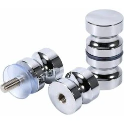 Lot De 2 De Poignées De Porte De Douche Bain Poignée De Porte De Douche 30 Mm Poignées De Porte De Remplacement En Chrome Poli Poignée De Porte Ronde En Verre En Acier Inoxydable Durable -Promos Matériel Boutique 97835808 3