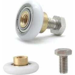 LECHUANG Rouleaux De Douche, Rouleau De Porte Coulissante 8 Pièces, Pièces De Rechange De Porte De Douche, Rouleau De Porte En Verre De 19 MM De Diamètre -Promos Matériel Boutique 98442898 5