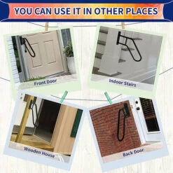 Main Courante Pour Escalier,Rampes Pour Marches D'extérieur,Rampes D'escalier 1 à 3 Marches,main Courante Pour Intérieur Ou Extérieur,en Forme De U,en Acier Inoxydable,pour Garage,Porche -Promos Matériel Boutique 98453243 4