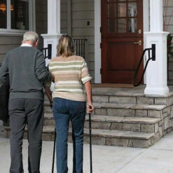 Main Courante Pour Escalier,Rampes Pour Marches D'extérieur,Rampes D'escalier 1 à 3 Marches,main Courante Pour Intérieur Ou Extérieur,en Forme De U,en Acier Inoxydable,pour Garage,Porche -Promos Matériel Boutique 98453243 5