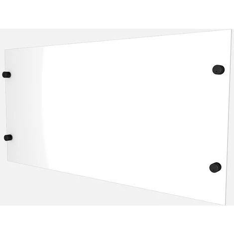 Panneau De Protection De Garde-corps + Supports - Coloris Noir Profond 1 Panneau De Protection De Garde-corps + Supports - Coloris Noir Profond