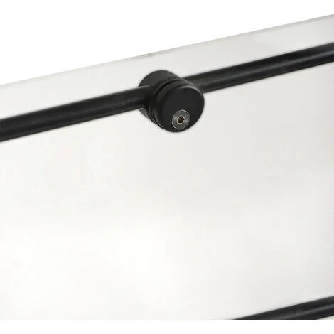 Panneau De Protection De Garde-corps + Supports - Coloris Noir Profond 4 Panneau De Protection De Garde-corps + Supports - Coloris Noir Profond – Image 4