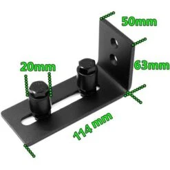 Promotion Guide Sol Porte Coulissante, Guide De Plancher Porte, Rail De Sol Pour Porte De Grange, Guide Pour Le Sol Du Support Du Sol Coulissant Pour Montage Mural Réglable En Acier Au Carbone -Promos Matériel Boutique 98515564 4