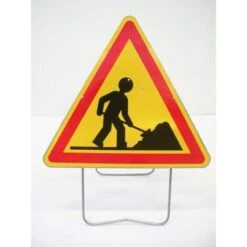 PANNEAU DE SIGNALISATION AK5 1000 MM CLASSE T1 TRAVAILLEUR NADIA SIGNALISATION - AK51000CLT1