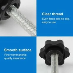 10-Pack M6x30mm Vis De Pouce, étoile En Plastique Moletées Bouton De Serrage à Vis Thumbscrew STOL -Promos Matériel Boutique 98647139 3