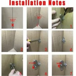 Serrure De Porte Coulissante à 90° à Angle Droit Avec Boucle De Verrouillage De Porte Coulissante Et Verrou De Porte De Grange, Irisfr -Promos Matériel Boutique 98728279 4