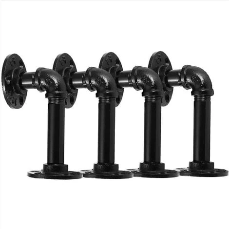 4PCS Support Étagère Mural 15 X 8 Cm Rétro En Métal Équerre De Tuyau Industriel Bride De Plancher Shelf Brackets Pour Déco Salon/Chambre/Salle D'étude MOONSTARS 1 4PCS Support Étagère Mural 15 X 8 Cm Rétro En Métal Équerre De Tuyau Industriel Bride De Plancher Shelf Brackets Pour Déco Salon/Chambre/Salle D'étude MOONSTARS