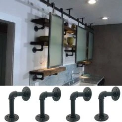 4PCS Support Étagère Mural 15 X 8 Cm Rétro En Métal Équerre De Tuyau Industriel Bride De Plancher Shelf Brackets Pour Déco Salon/Chambre/Salle D'étude MOONSTARS 7 4PCS Support Étagère Mural 15 X 8 Cm Rétro En Métal Équerre De Tuyau Industriel Bride De Plancher Shelf Brackets Pour Déco Salon/Chambre/Salle D'étude MOONSTARS -Promos Matériel Boutique 98793085 3