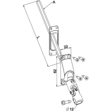 Sortie De Caisson Volet Roulant Embase étroite 6P7 à 60° 2 Sortie De Caisson Volet Roulant Embase étroite 6P7 à 60° – Image 2