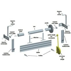 Enrouleur De Sangle De Volet Roulant Arrondi Avec Guide Et Sangle De 5,5 M -Promos Matériel Boutique 98886668 4
