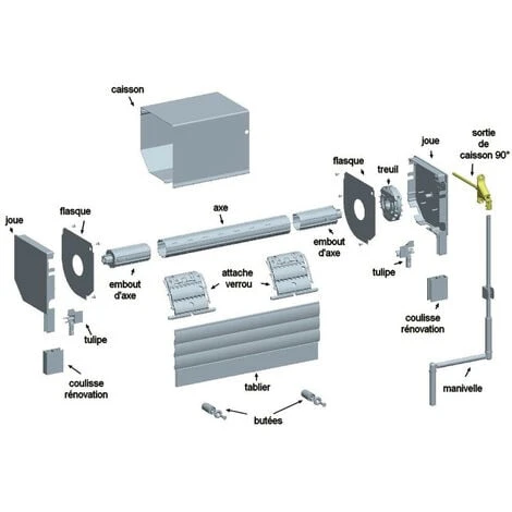 Sortie De Caisson Volet Roulant Embase étroite 6P7 à 90° 3 Sortie De Caisson Volet Roulant Embase étroite 6P7 à 90° – Image 3