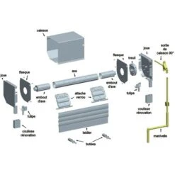 Manivelle Volet Roulant 1500 Mm Avec Sortie 6P7 à 90° -Promos Matériel Boutique 98887233 3