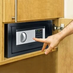 Coffre Fort à Combinaison En Acier 22L Coffre Fort Code Digital Avec Clé De Sécurité & Fonctions D'Alarme - Noir+Argent NAIZY -Promos Matériel Boutique 99356691 4