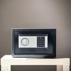 Coffre Fort à Combinaison En Acier 22L Coffre Fort Code Digital Avec Clé De Sécurité & Fonctions D'Alarme - Noir+Argent NAIZY -Promos Matériel Boutique 99356691 5