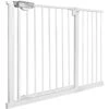 Barrière De Sécurité Pour Enfants, Barrière D'escalier Blanc Avec Sans Perçage Et Grille Métallique 105 - 115 Cm De Large NAIZY