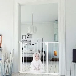 Barrière De Sécurité Pour Enfants, Barrière D'escalier Blanc Avec Sans Perçage Et Grille Métallique 105 - 115 Cm De Large NAIZY 9 Barrière De Sécurité Pour Enfants, Barrière D'escalier Blanc Avec Sans Perçage Et Grille Métallique 105 - 115 Cm De Large NAIZY -Promos Matériel Boutique 99356770 5