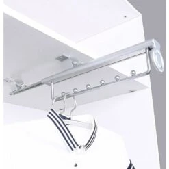 Heavy Duty Porte-vêtements Extractible Porte Pantalon Cintre Coulissant,penderie Telescopique,Rail De Suspension Pour Armoire à Vêtements,T-Audace