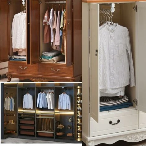 Heavy Duty Porte-vêtements Extractible Porte Pantalon Cintre Coulissant,penderie Telescopique,Rail De Suspension Pour Armoire à Vêtements,T-Audace 5 Heavy Duty Porte-vêtements Extractible Porte Pantalon Cintre Coulissant,penderie Telescopique,Rail De Suspension Pour Armoire à Vêtements,T-Audace – Image 5