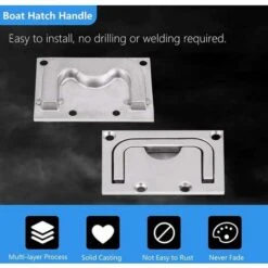 GP Accessoire De Levage,1pcs Poignée De Tirage Bateau De Trappe, Traction En Acier Inoxydable Casier De Trappe Affleurant De Bateau -Promos Matériel Boutique 99639948 4